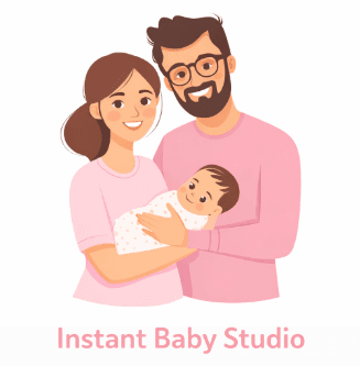Happy family with baby - Instant Baby Studio